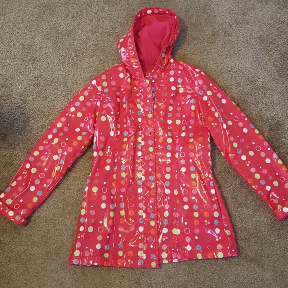 Justice pink raincoat XL / 16 excellent condition!